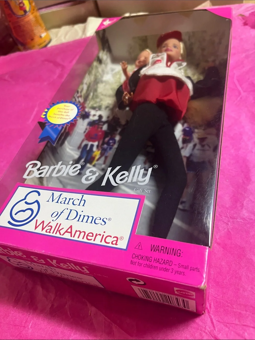 1998 Mattel Barbie and Kelly March of Dimes Walk America NRFB